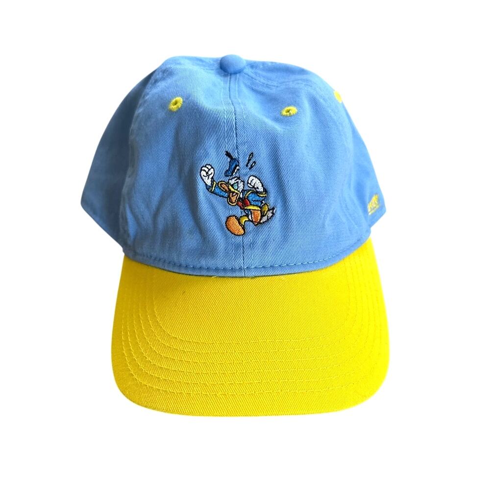 RSVLTS Donald Duck Hat Blue Yellow Disney Store Snapback Cotton Cap One Size
